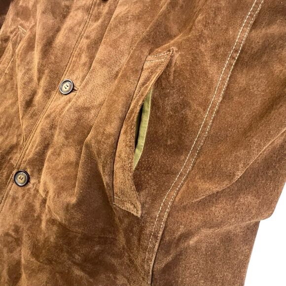 Vintage Wilsons Leather M. Julian Leather Jacket Size XL Brown Roughout Long - Picture 3 of 14